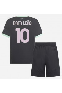 AC Milan Rafael Leao #10 Babyklær Tredje Fotballdrakt til barn 2024-25 Korte ermer (+ Korte bukser)